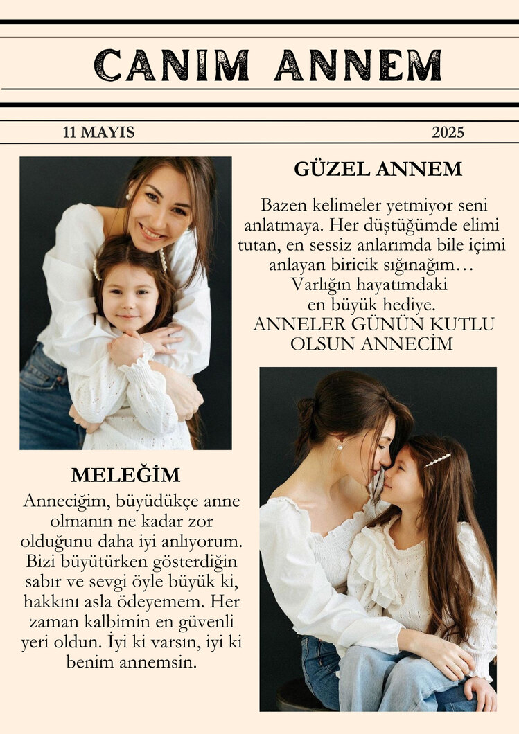 Anneler Günü Posteri ( ÇERÇEVESİZ )