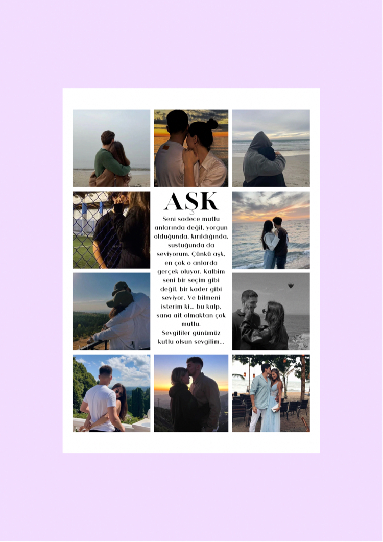 AŞK Posteri ( ÇERÇEVESİZ)