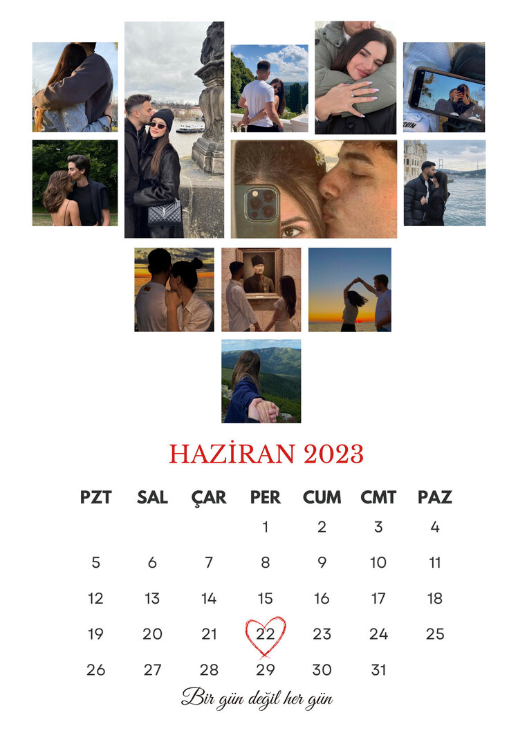Fotoğraflı Takvim Poster (ÇERÇEVESİZ) 