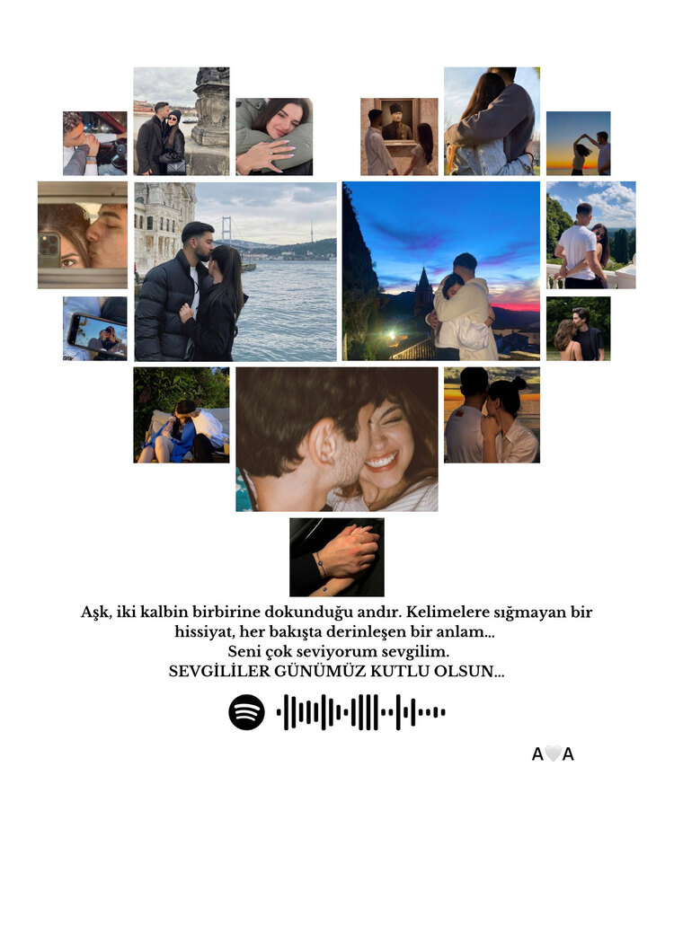 Spotify Kodlu Kalp Posteri ( ÇERÇEVESİZ)