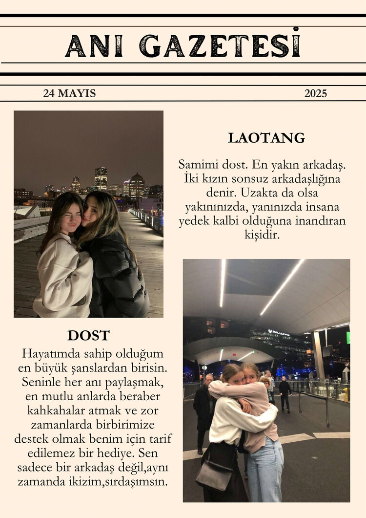 Anı Gazetesi (ÇERÇEVESİZ)