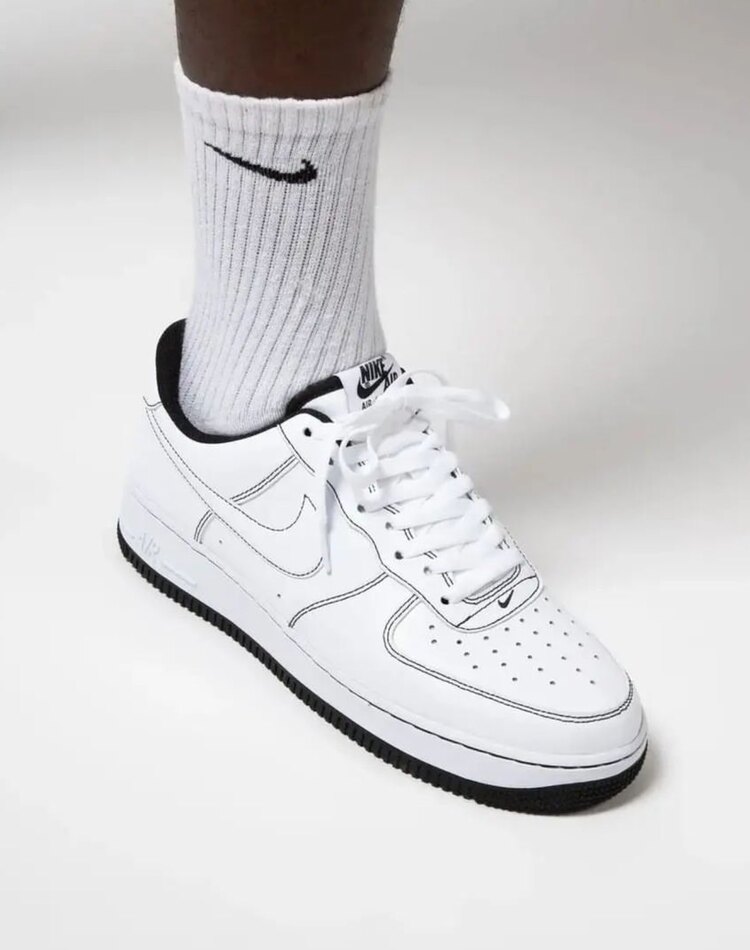 NİKE AİR FORCE 1 LOW STITCH WHİTE BLACK