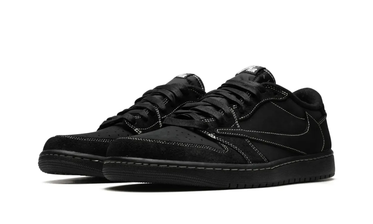 NİKE AİR JORDAN 1 RETRO LOW OG X TRAVİS SCOTT BLACK PHANTOM