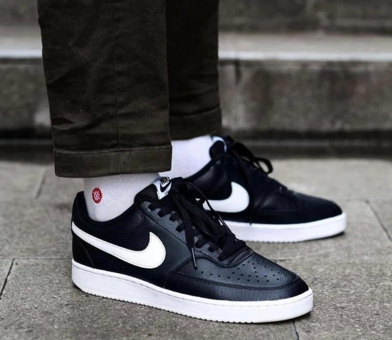 NİKE COURT VİSİON LOW BLACK WHİTE