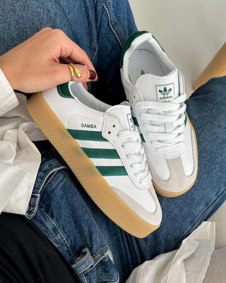 ADİDAS SAMBA XLG WHİTE GREEN GUM