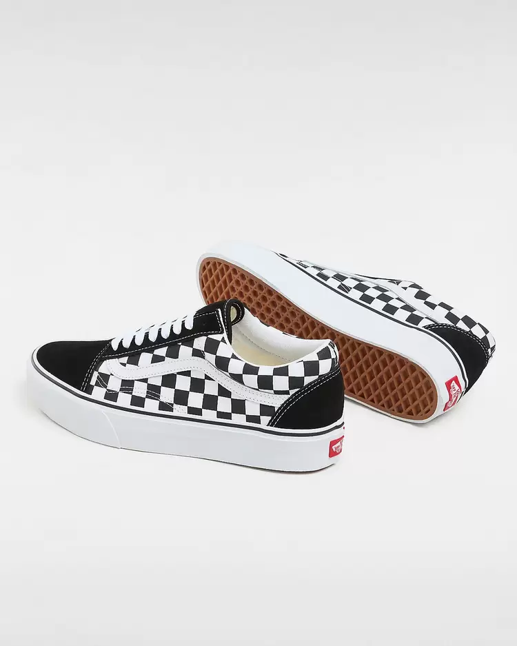 VANS CHECKERBOARD PLATFORM OLD SKOOL (4 CM TOPUK BOYU)
