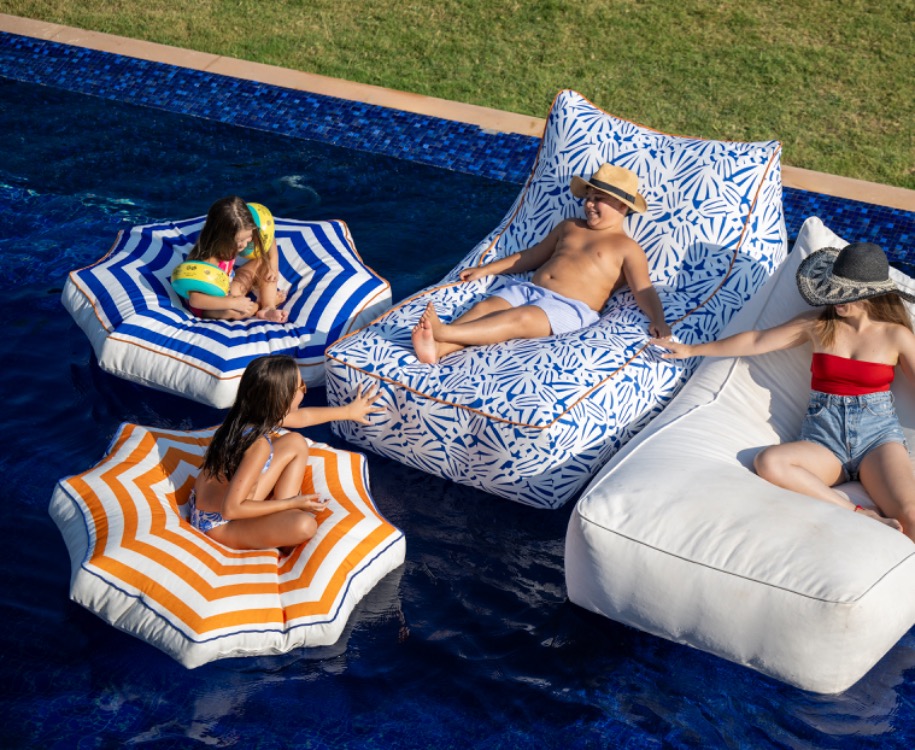 Sun Umbrella Havuz Pufu 130×130×20 cm | Dış Mekan ve Havuz Minderi / Orange