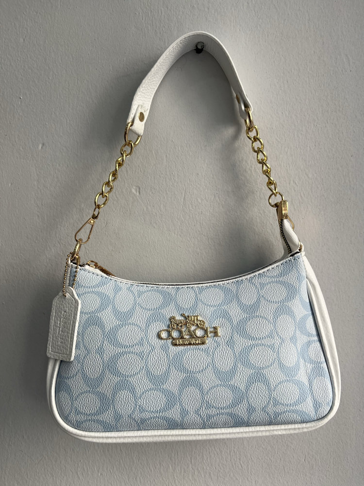 Coach Monogram Omuz Çantası – Açık Mavi