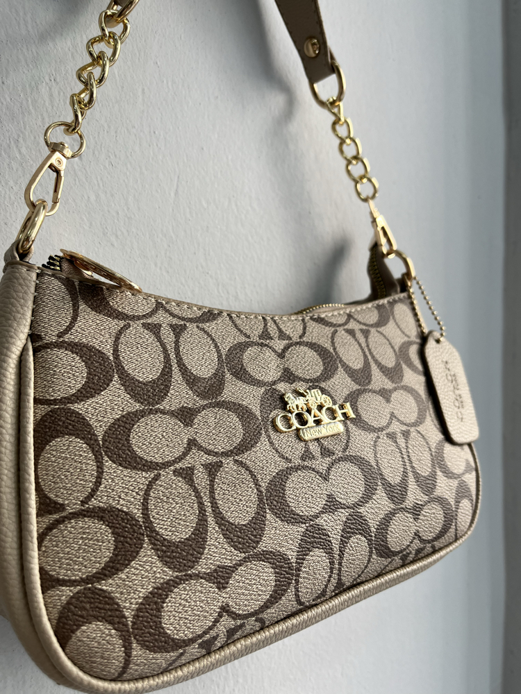 Coach Monogram Omuz Çantası – Bej