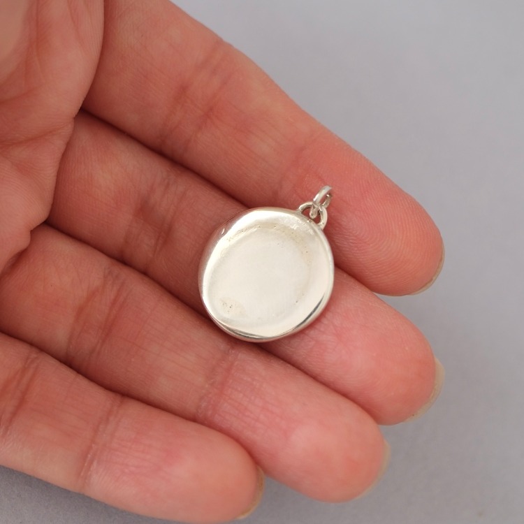 Victorian Fob Mühürden Mektup Taşıyan Güvercin Motifli Gümüş Kolye