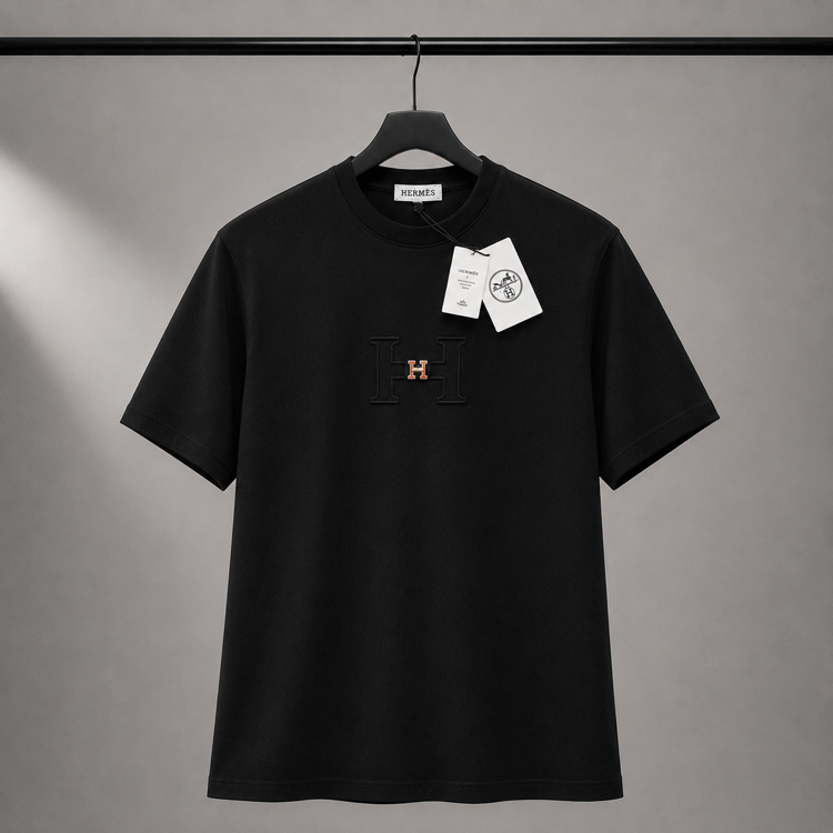 Hermes Kalın Kumaş Oversize Tshirt