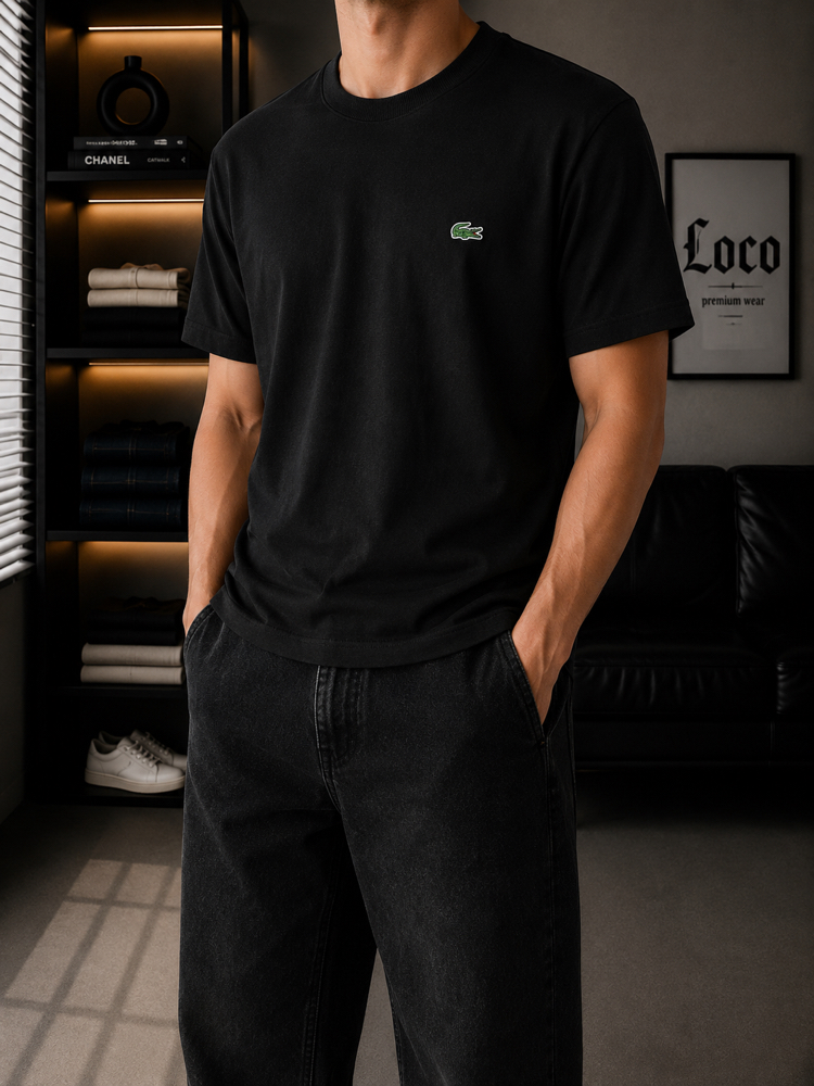 Lacoste Kalın Kumaş Oversize Tshirt