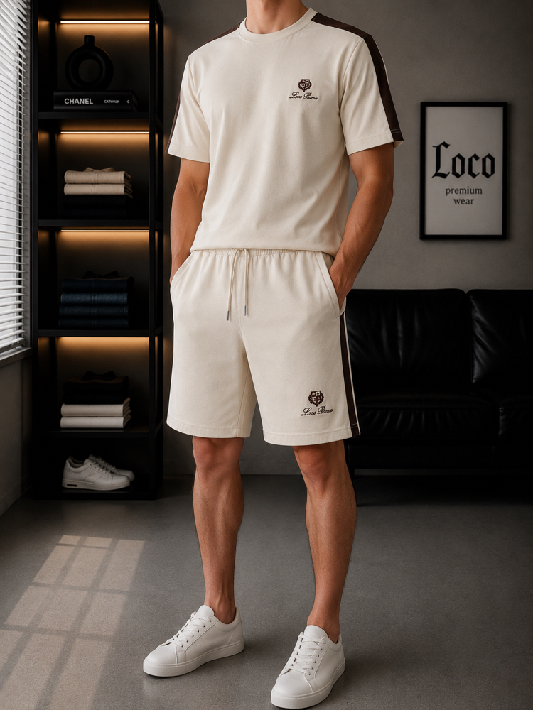 Loro Piana Şort + Tshirt Premium Takım