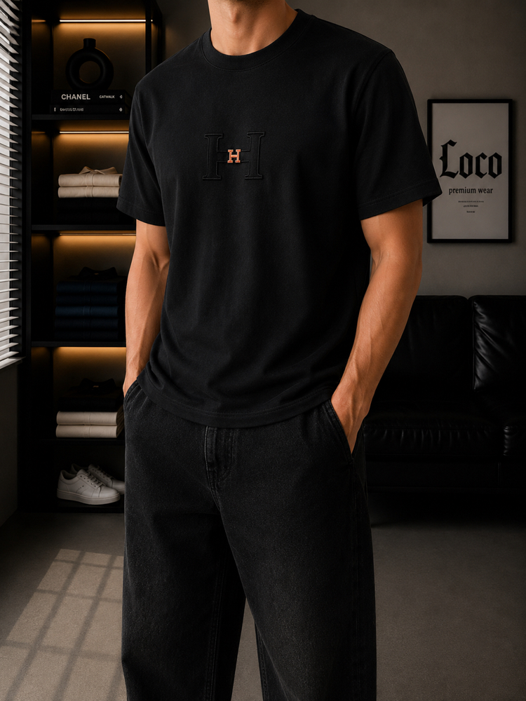 Hermes Kalın Kumaş Oversize Tshirt