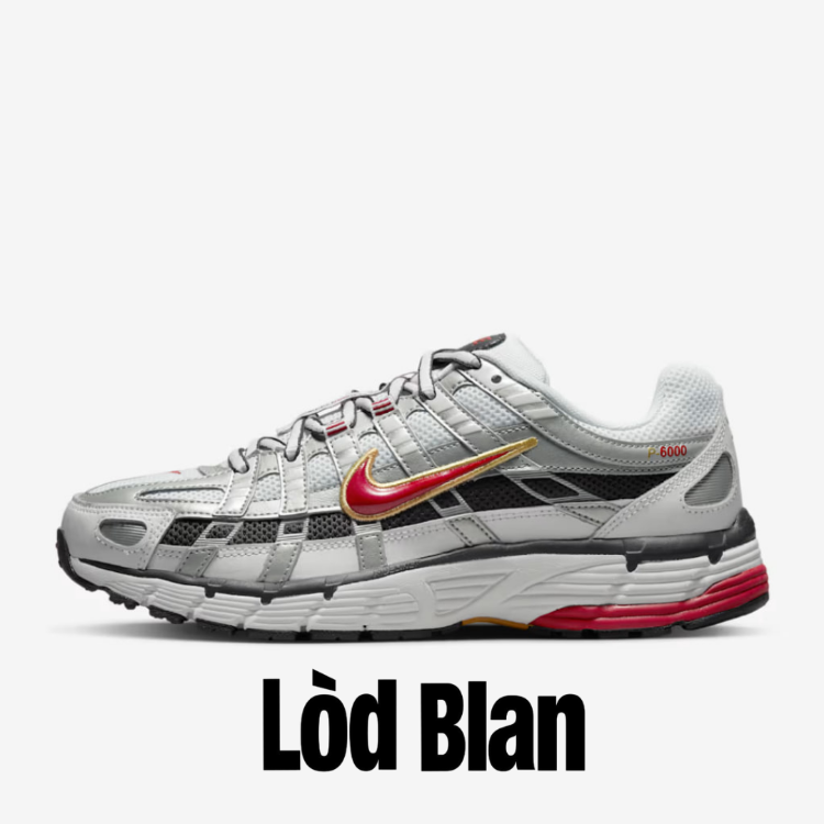 Nike P6000 White Gold Red