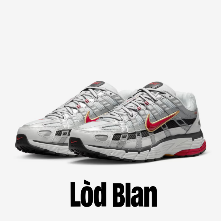 Nike P6000 White Gold Red