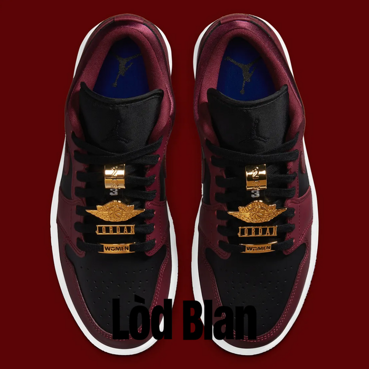 Nike Air Jordan 1 Low “Dark Beetroot” Gold Charms