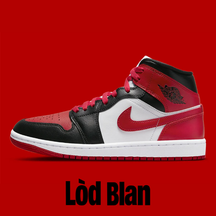 Nike Air Jordan 1 Mid "Alternate Bred Toe"