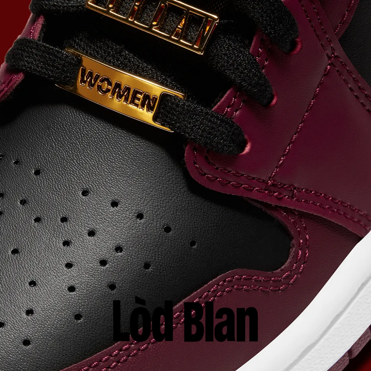 Nike Air Jordan 1 Low “Dark Beetroot” Gold Charms