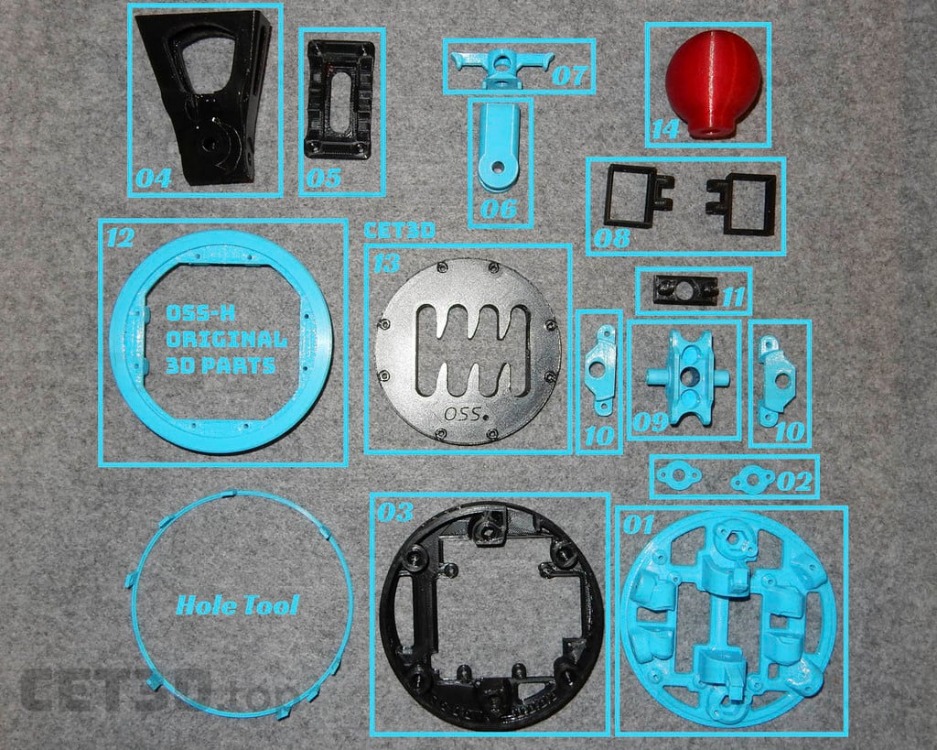 H Shifter Vites 3D Parçaları
