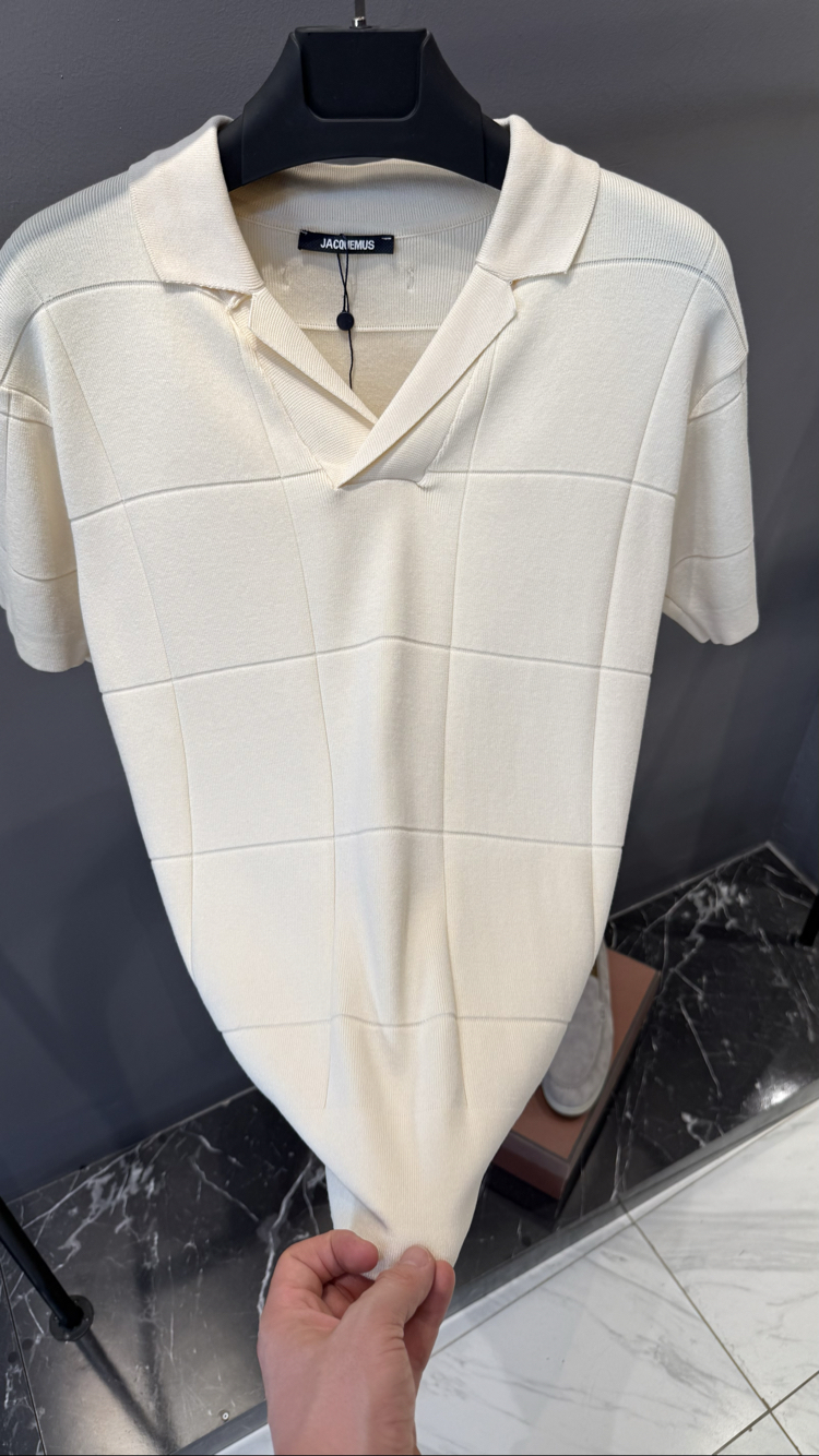 JACQUEMUS Polo Ecru
