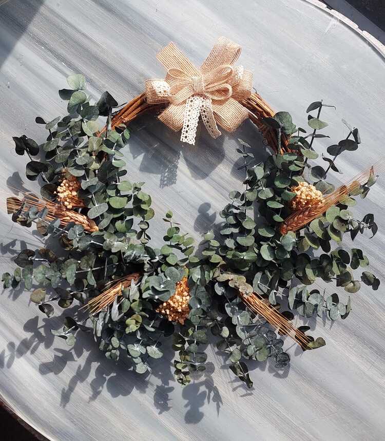 Şoklu Okaliptuslu Kapı Süsü 35 cm