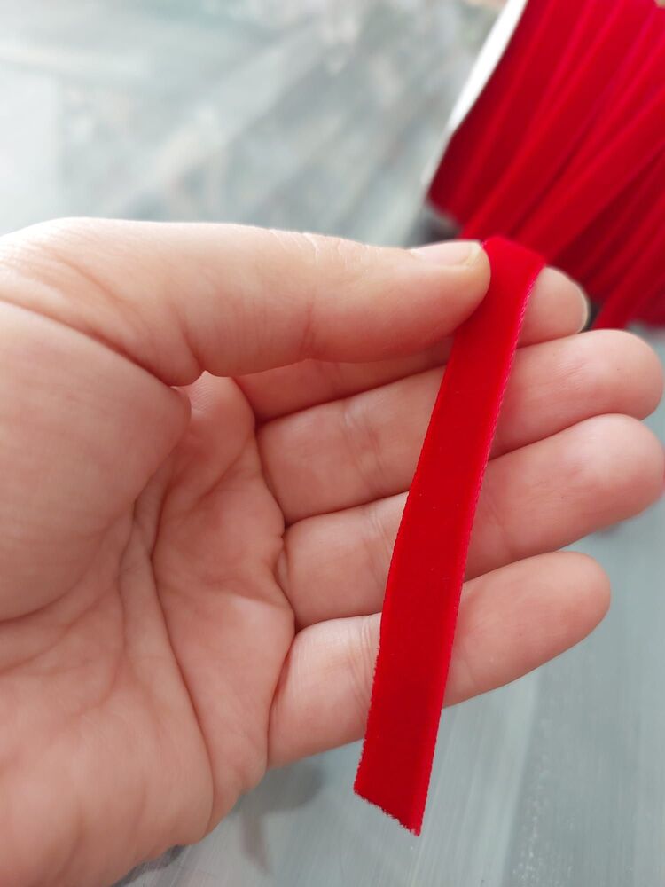 1 cm Kadife Kurdele 1 mt