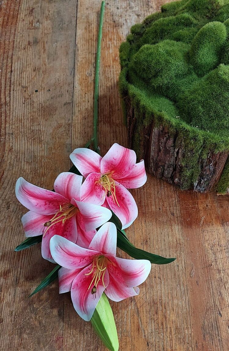 Islak Lilyum 3 çicekli 75 cm 