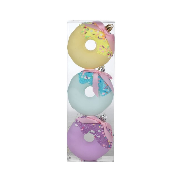 Yılbaşı Ğaç Süsü 3 lü Donut 9 cm