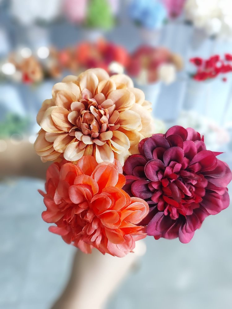 Vintage Yıldız  Çiçeği  1 Dal Dahlia