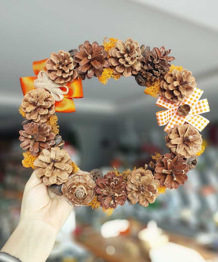 Kozalaklı Kapı Süsü 25 cm