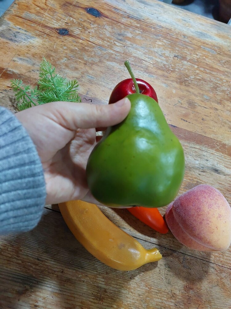 Yapay Yeşil Armut 10 cm 1 Adet, Yapay Meyve
