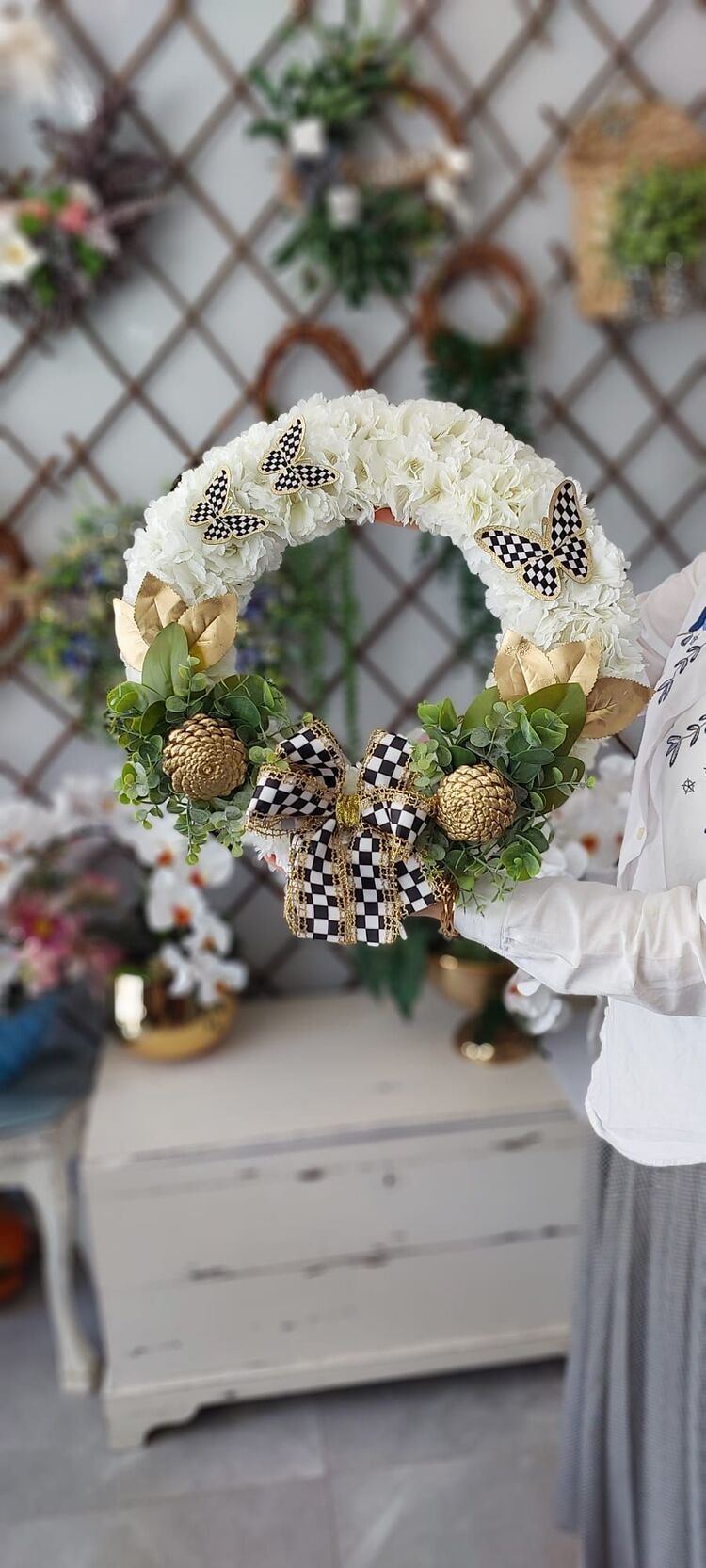 Bahar Dalı  Damalı Kapı  Süsü 35 cm
