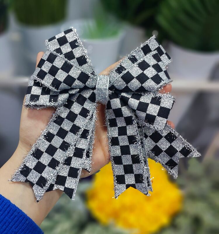 Damali Fiyonk 15 cm Gümüş siyah