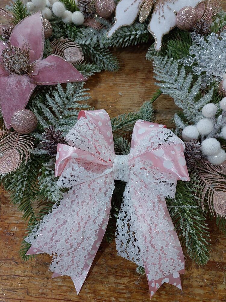 Yılbaşı Kapı Süsü Pembe 60 cm