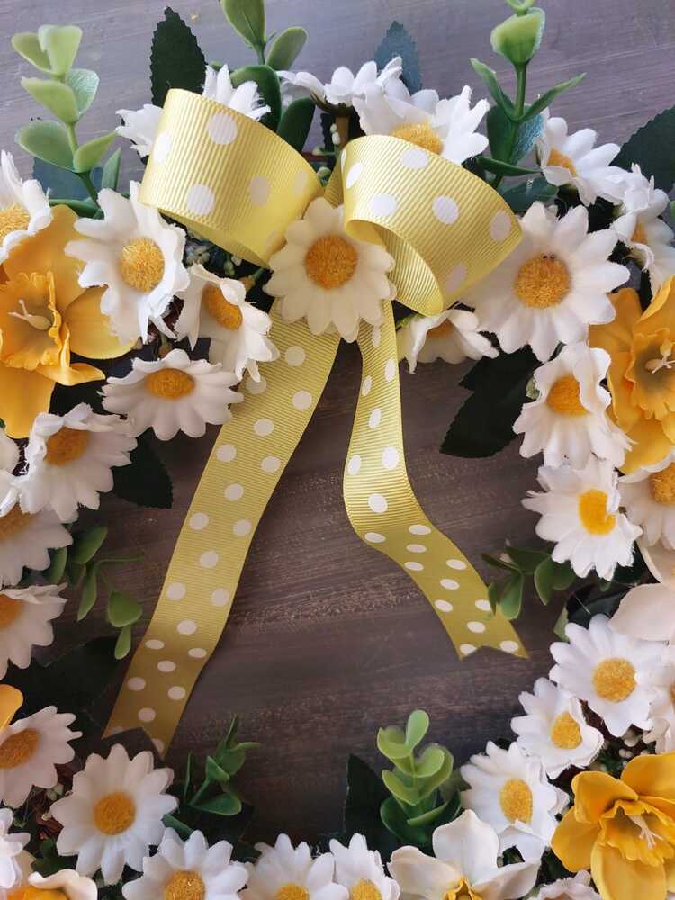 Ppatya Nergis Temalı Kapı Süsü 30 cm