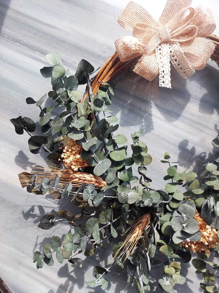 Şoklu Okaliptuslu Kapı Süsü 35 cm