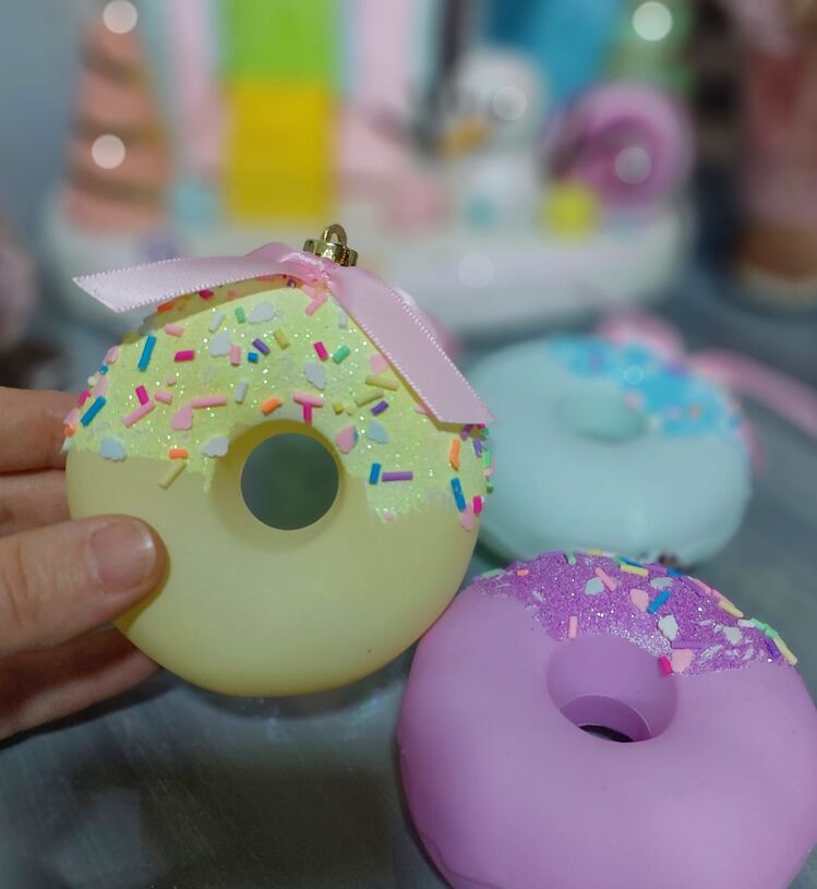 Yılbaşı Ğaç Süsü 3 lü Donut 9 cm