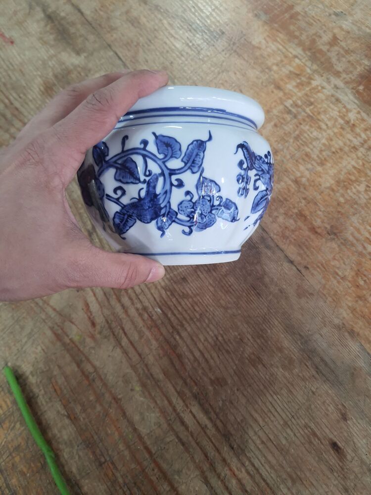 Blue Blanc Vazo 10x13 cm 
