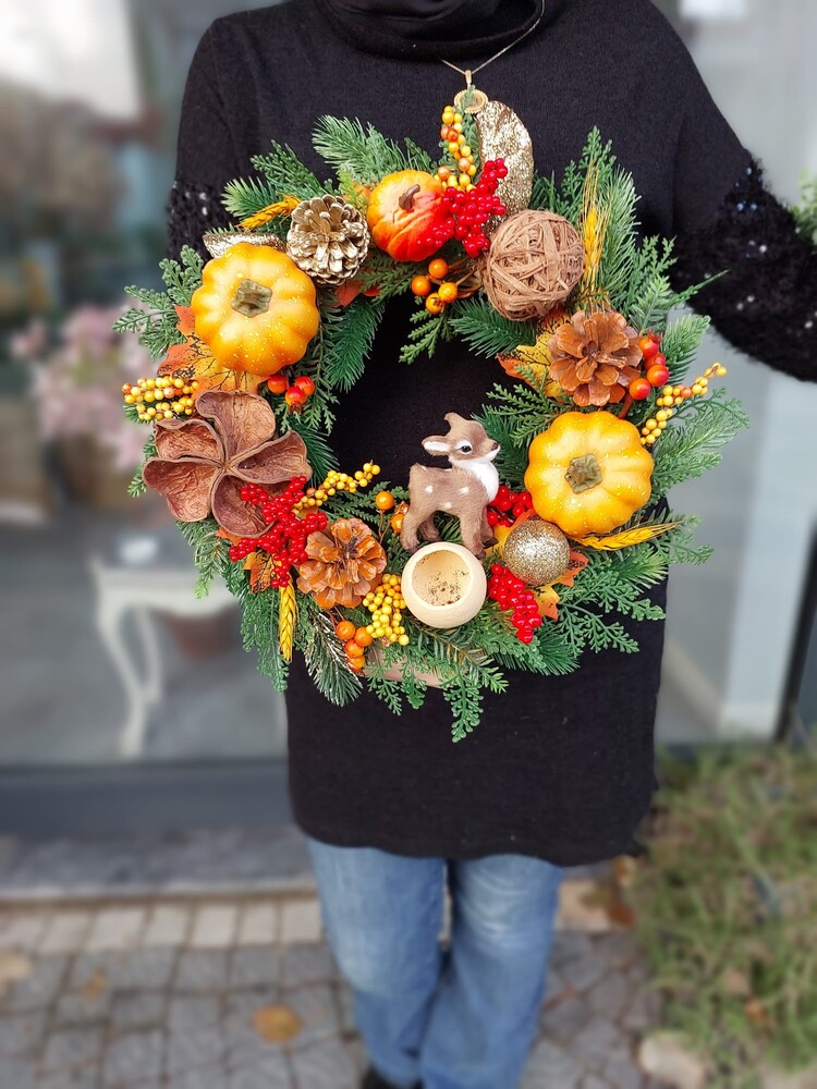 Kabaklı  Ceylan Temalı  Kapı  Süsü 40 cm