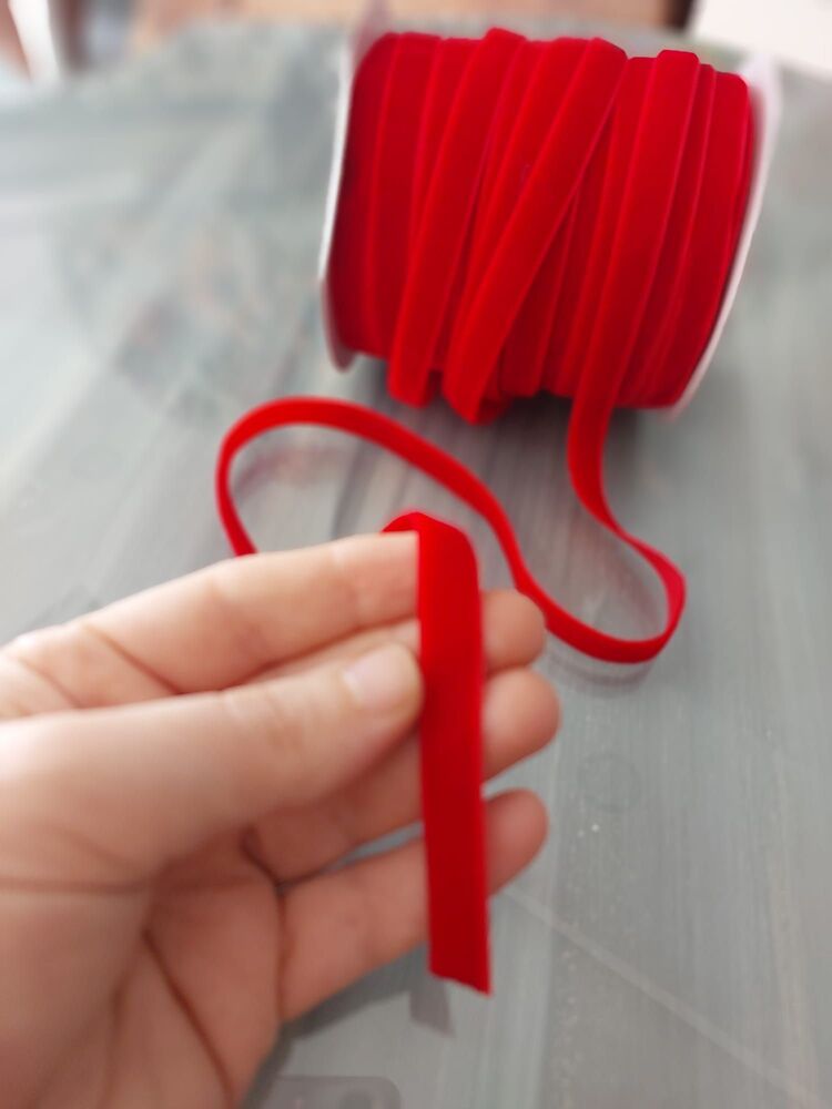 1 cm Kadife Kurdele 1 mt