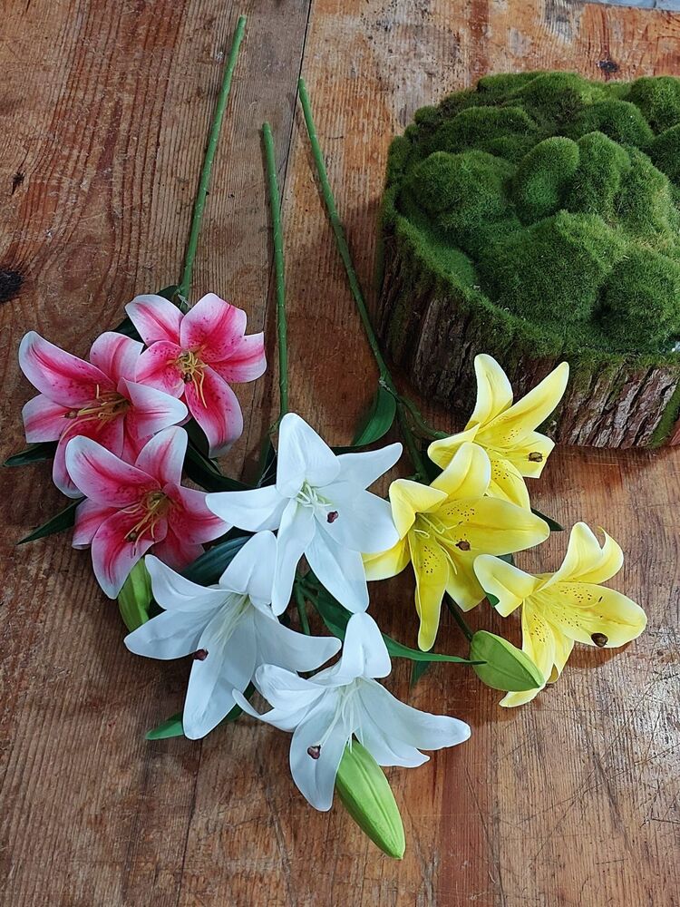 Islak Lilyum 3 çicekli 75 cm 