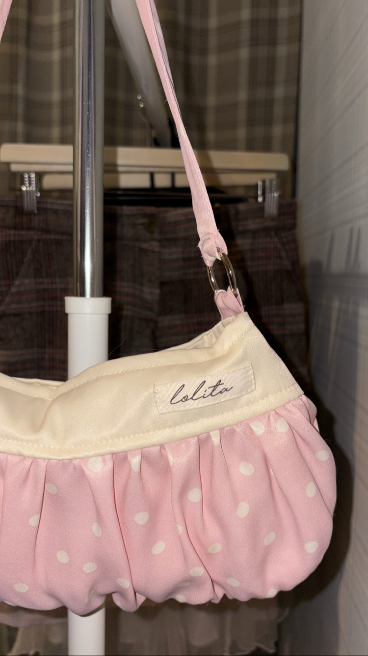 Baby Pink Saf İpek Button Bag