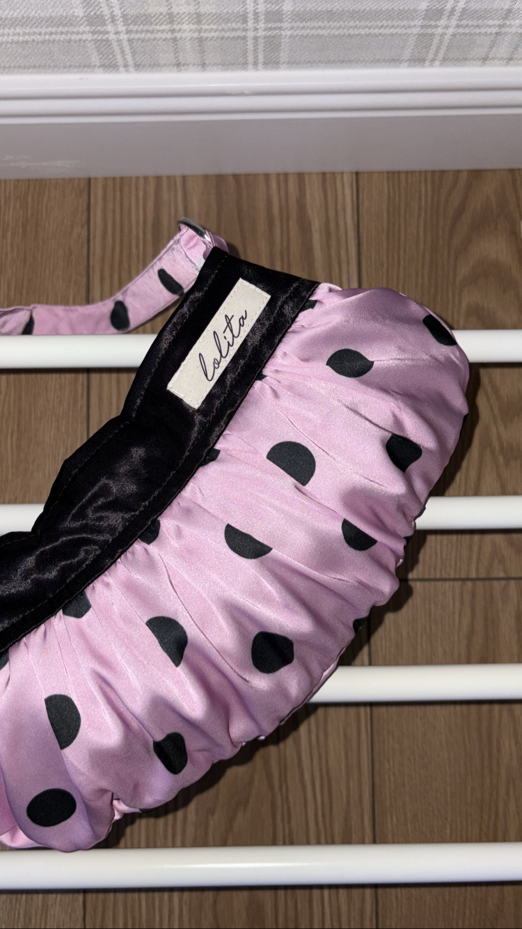 Dolly Pink Satin Button Bag