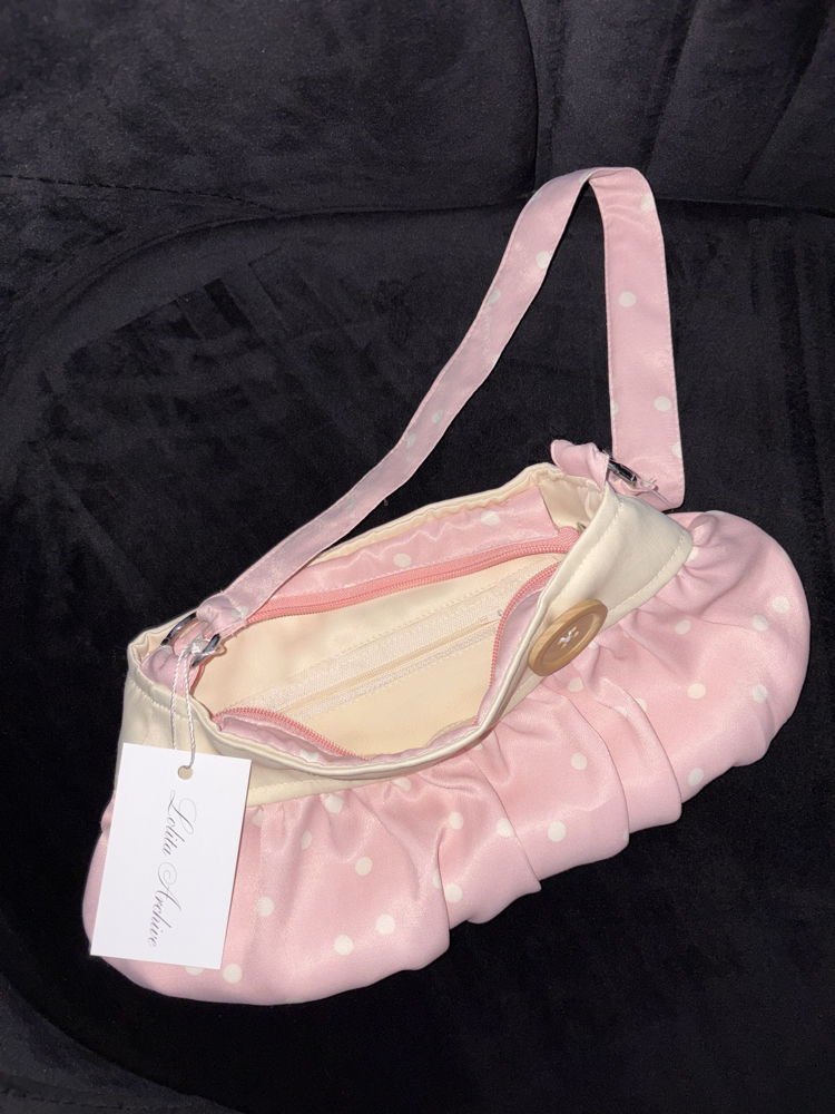 Baby Pink Saf İpek Button Bag