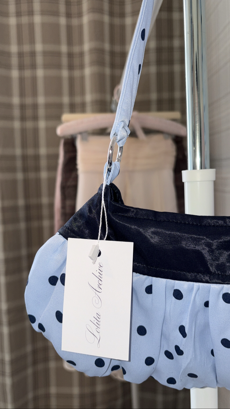 Baby Blue Button Bag