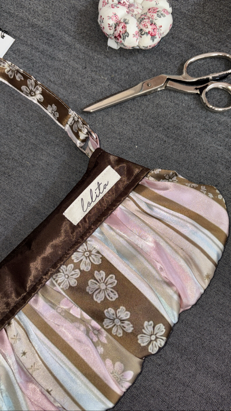 Cocoa Blossom Button Bag