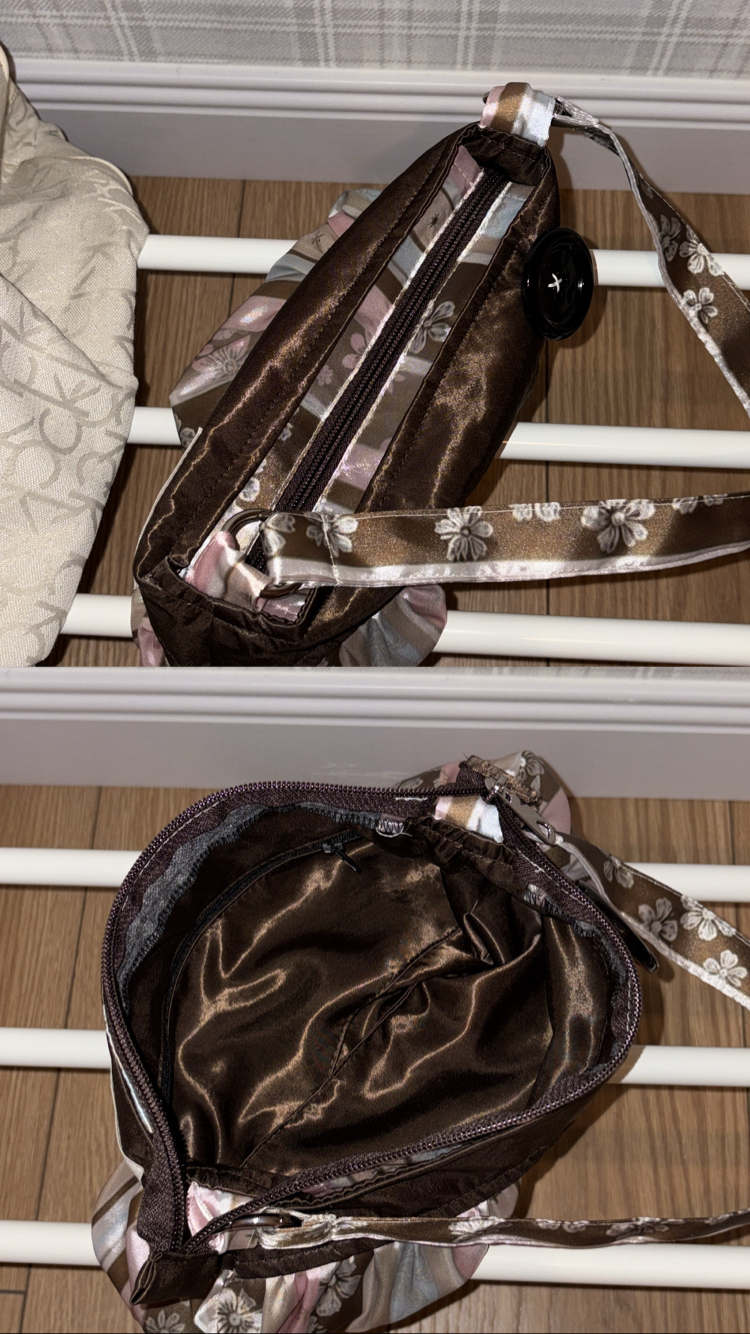 Cocoa Blossom Button Bag