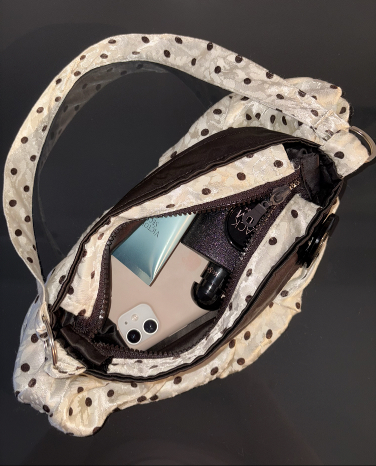 %100 Silk Button Bag