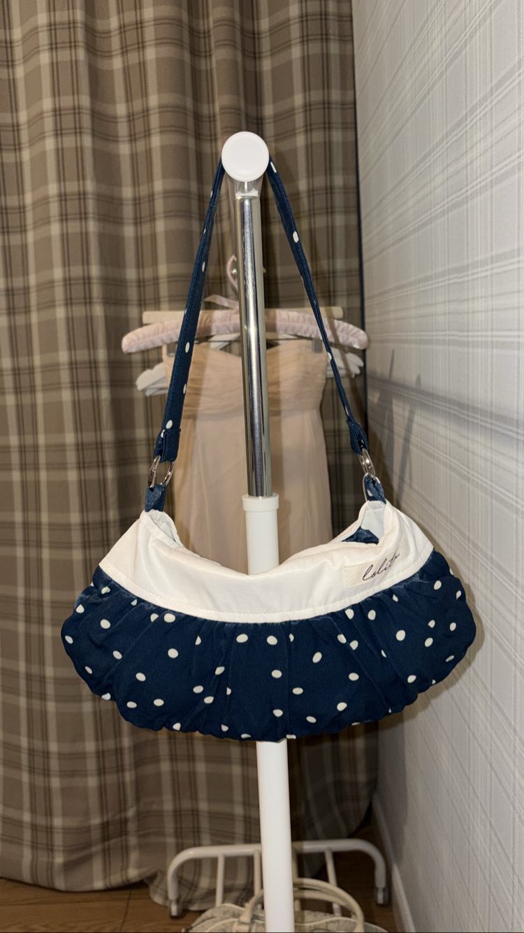 Blueberry Saf İpek Button Bag